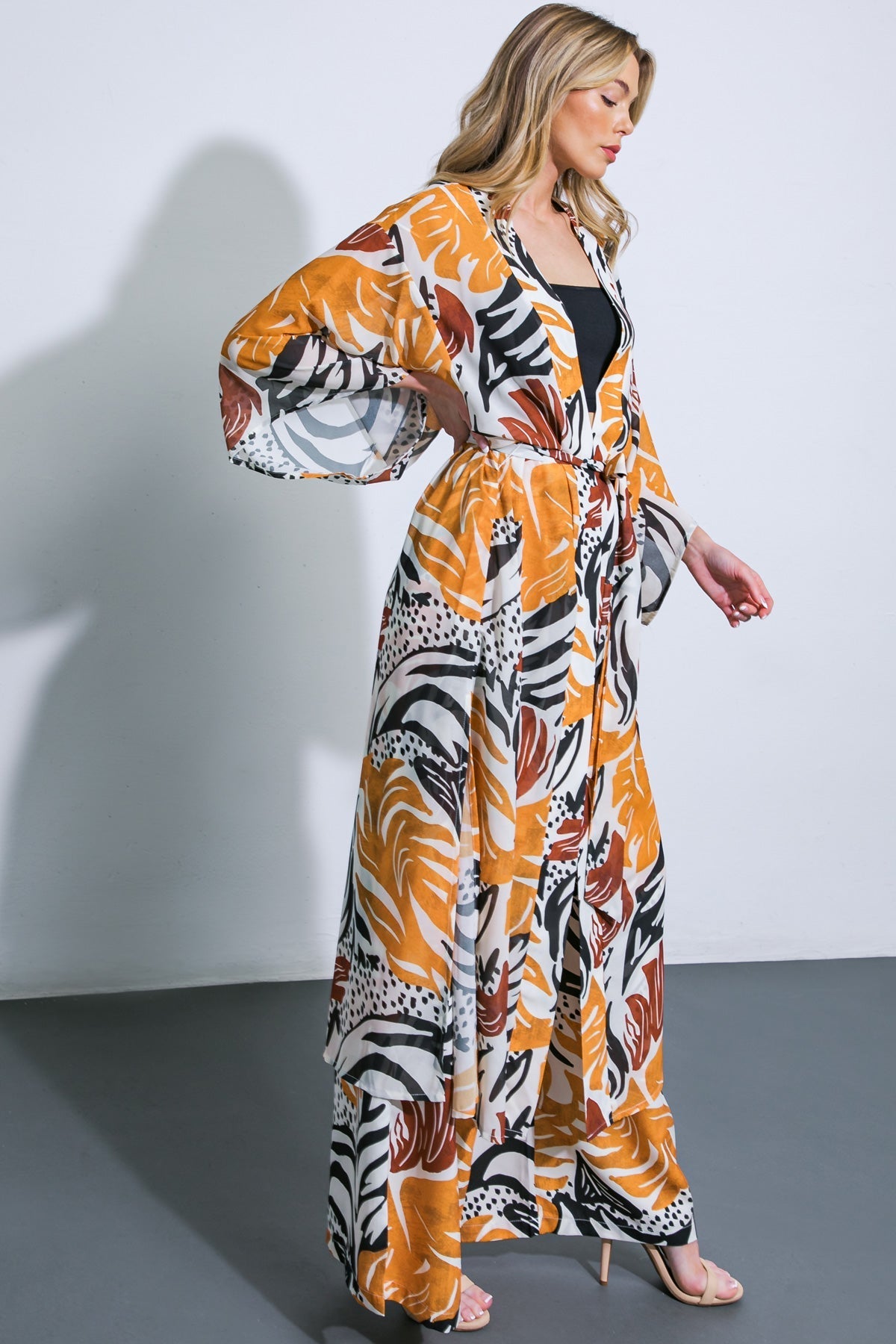 WHERE THE WIND WOVEN MIDI KIMONO Flying Tomato